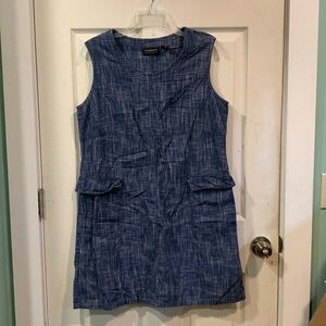 Liz Claiborne Sport Classic Shift Dress - Light Blue Blend, Petite Large